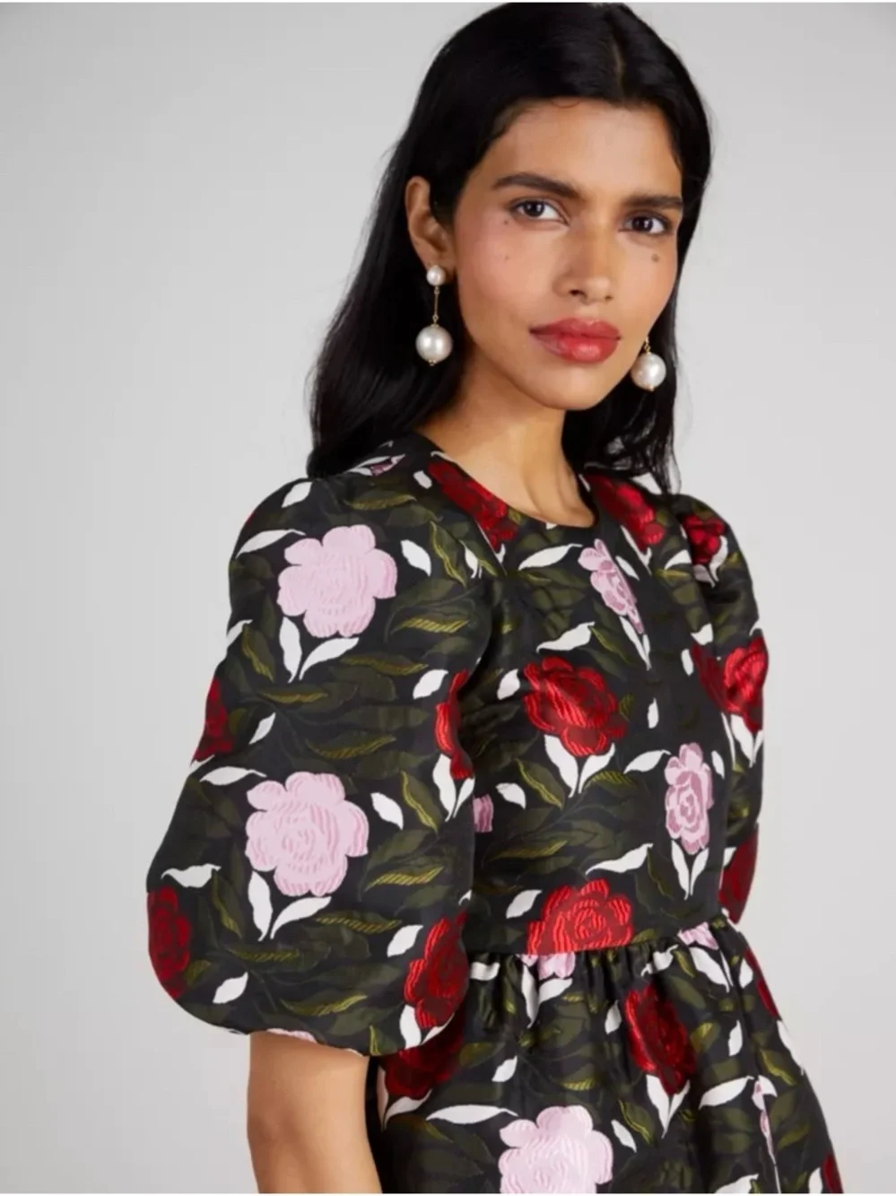 KATE SPADE Rose Garden Brocade Top WOMENS SIZE 2